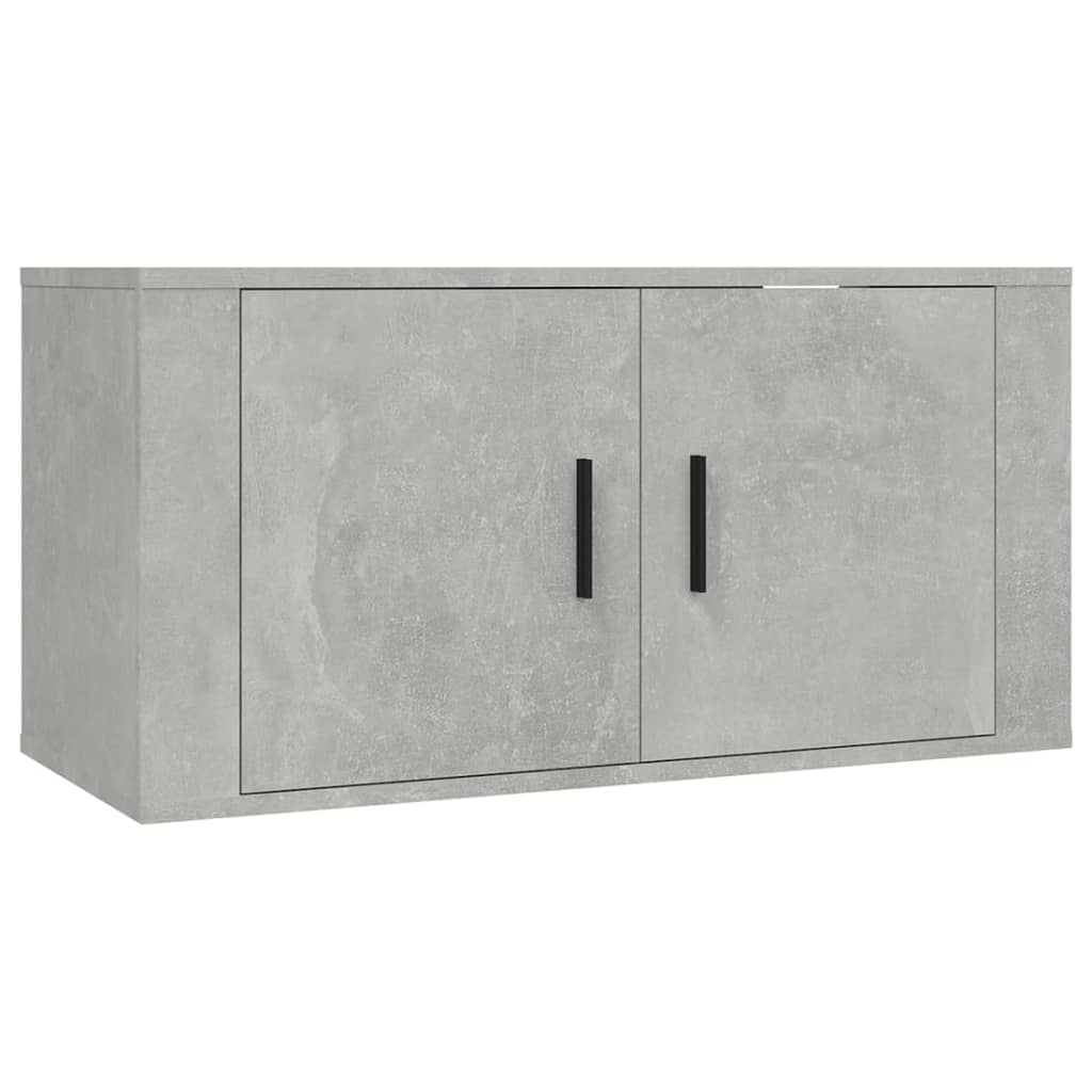 vidaXL 2 db betonszürke fali TV-szekrény 80 x 34,5 x 40 cm