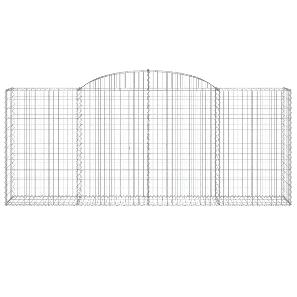 vidaXL 5 db íves horganyzott vas gabion kosár 300x50x120/140 cm