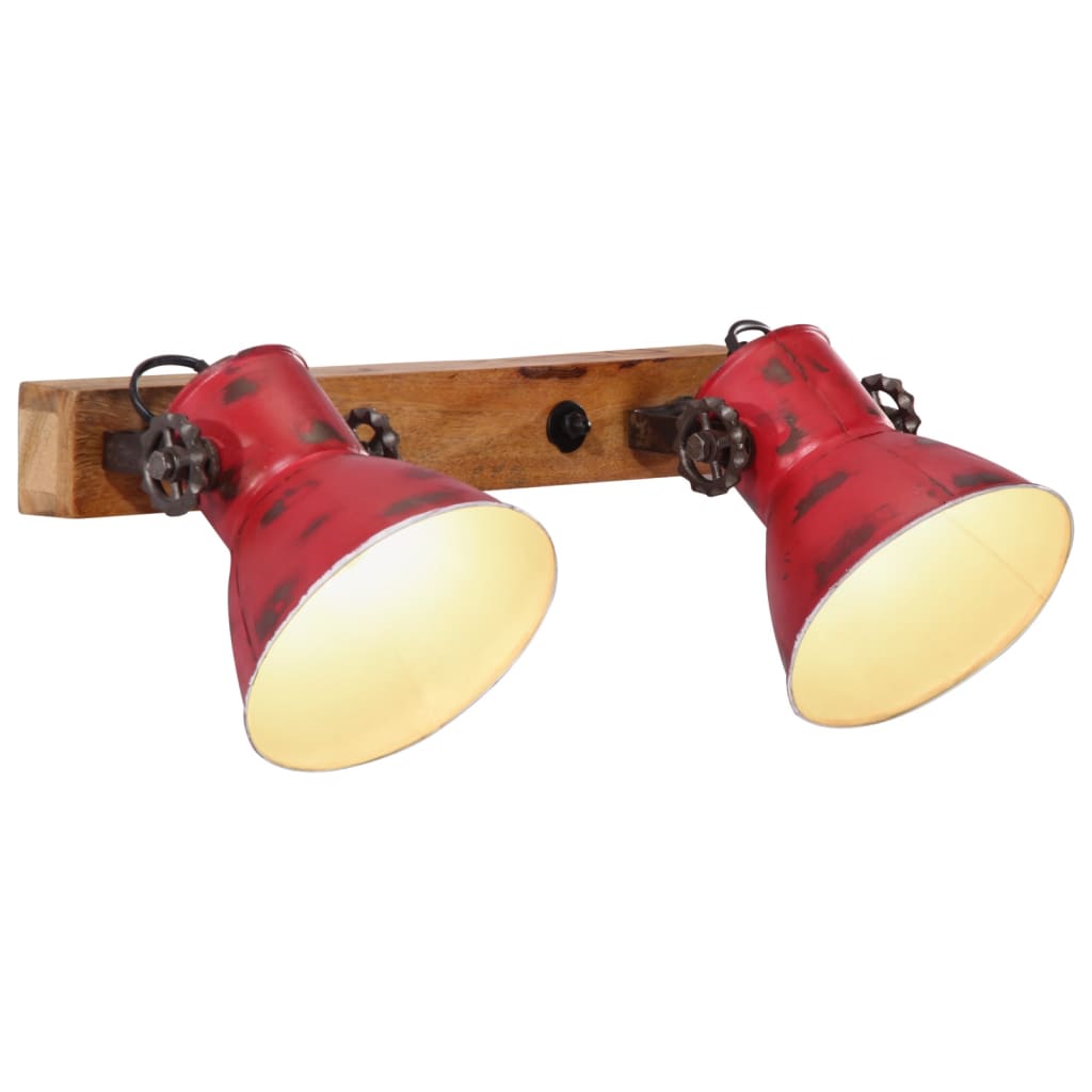 vidaXL kopott piros fali lámpa 25 W 45x25 cm E27