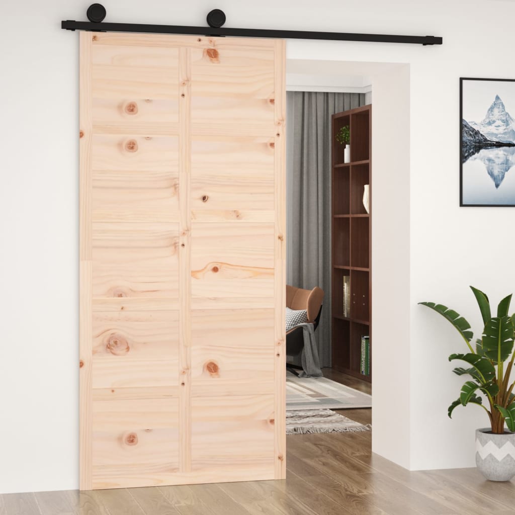vidaXL tömör fenyőfa istálló stílusú ajtó 100x1,8x214 cm
