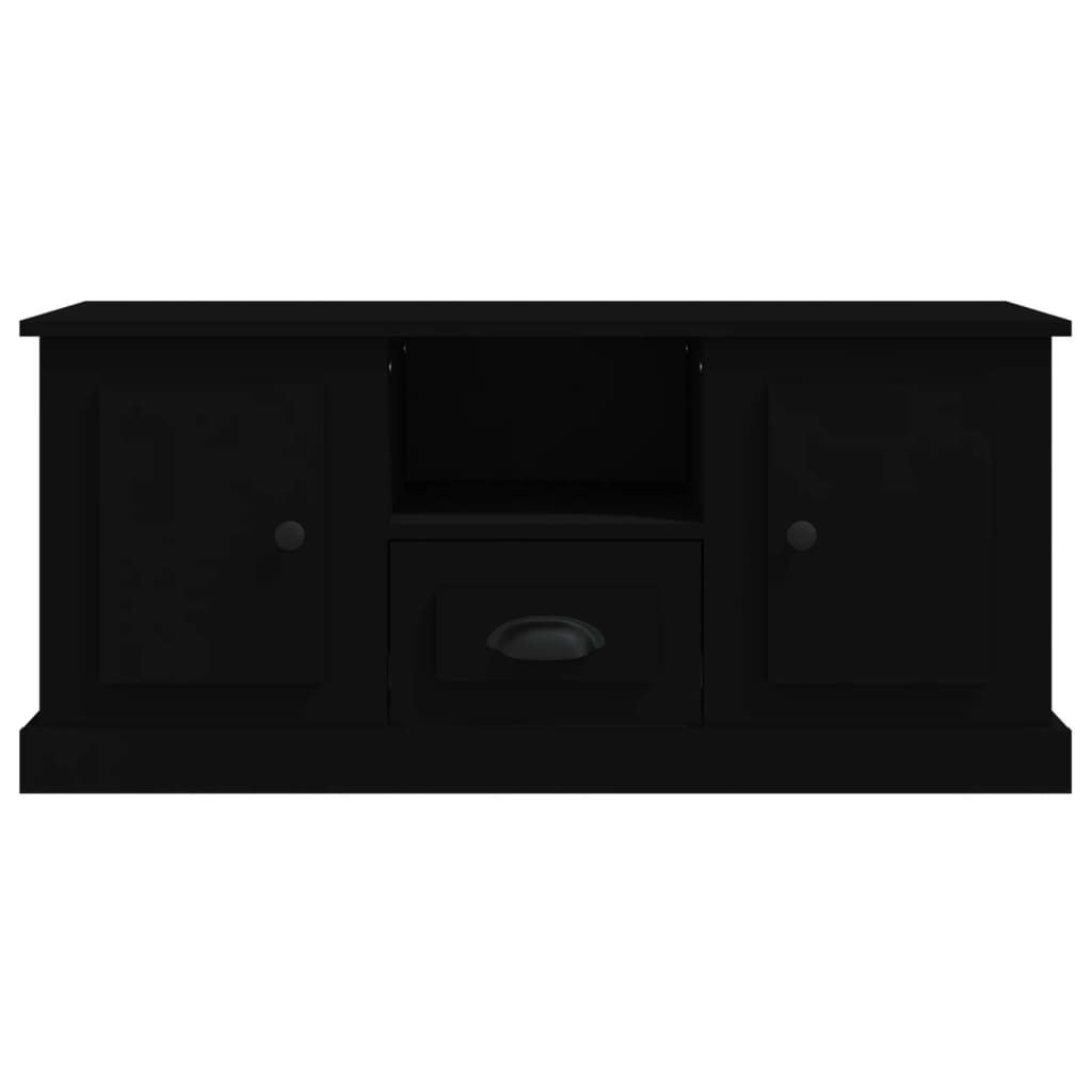vidaXL fekete szerelt fa TV-szekrény 100x35,5x45 cm