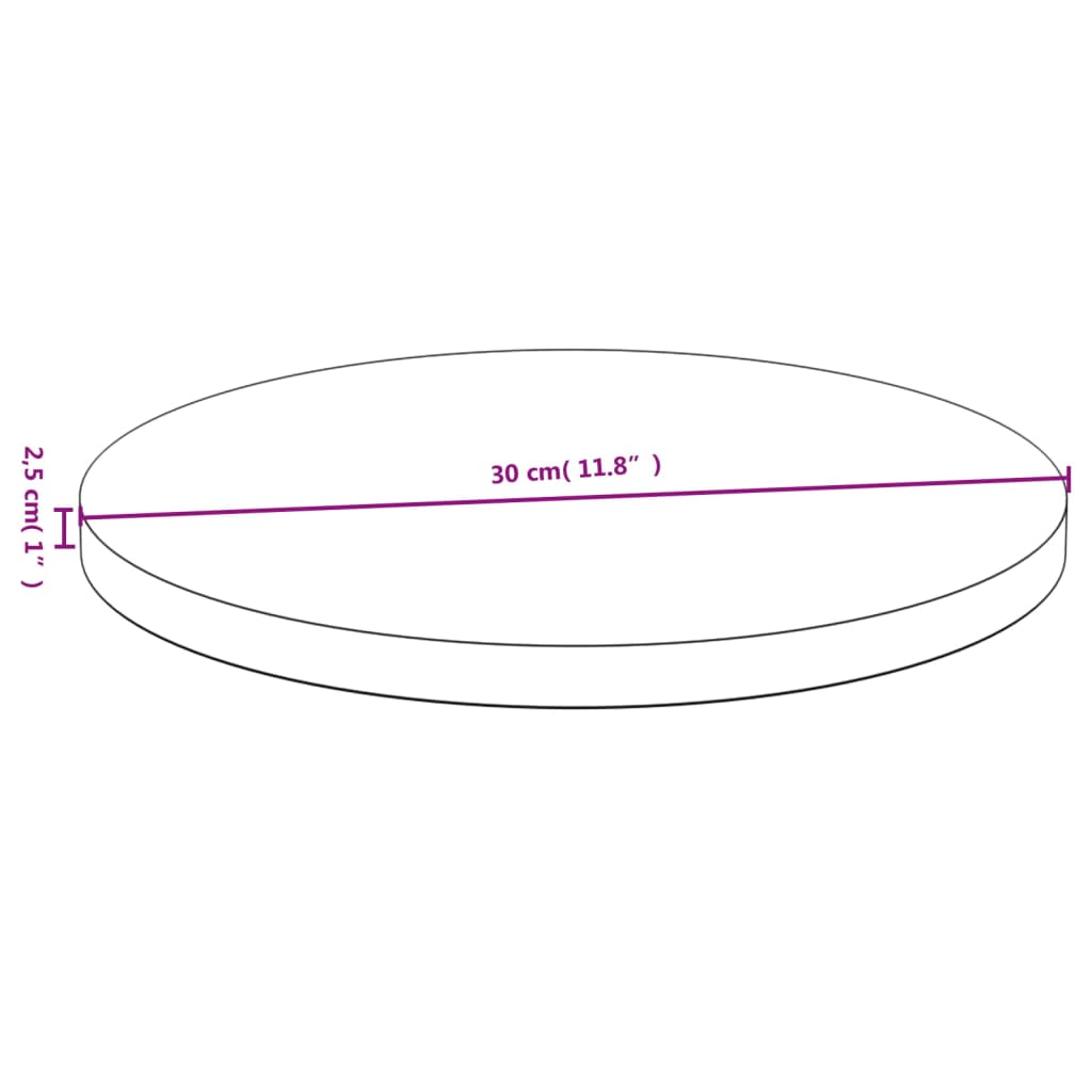 vidaXL bambusz asztallap Ø30 x 2,5 cm