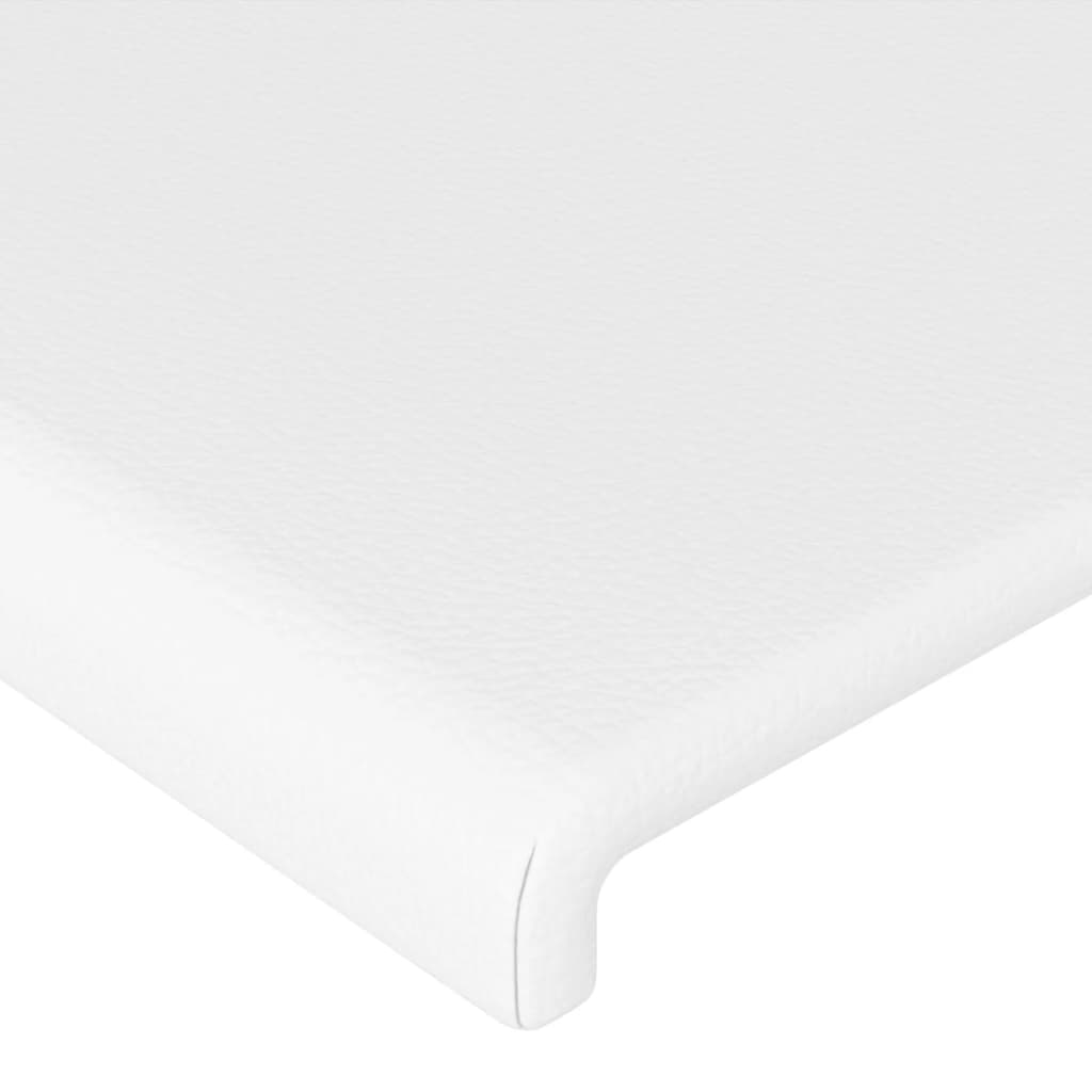 vidaXL fehér műbőr LED-es fejtámla 183x16x118/128 cm