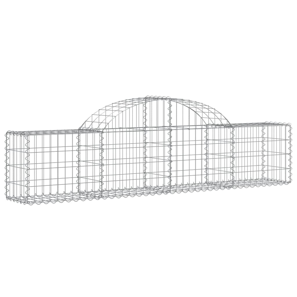 vidaXL 11 db íves horganyzott vas gabion kosár 200x30x40/60 cm