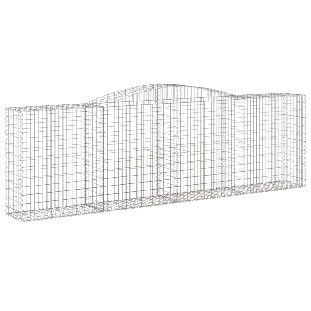 vidaXL íves horganyzott vas gabion kosár 400x50x120/140 cm