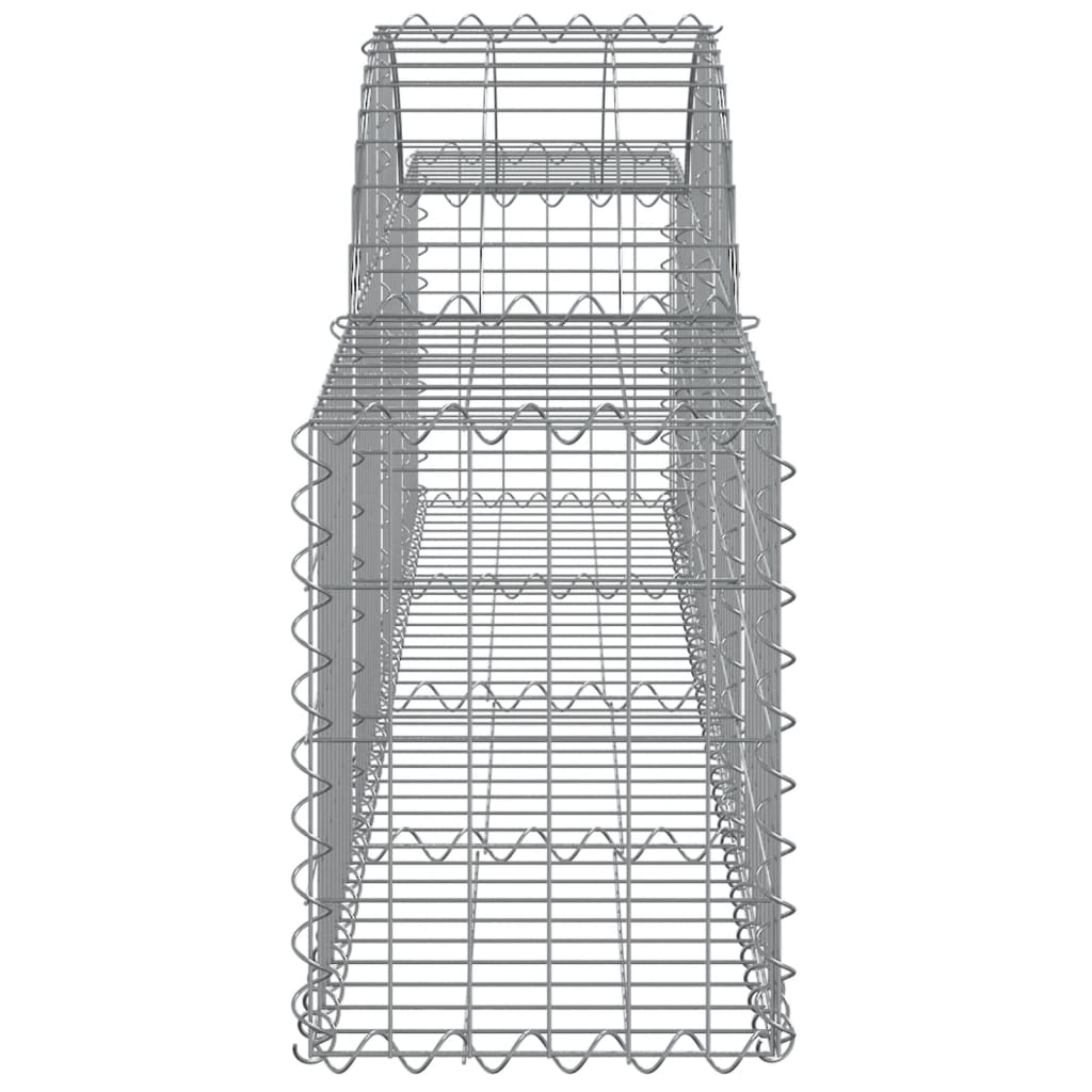 vidaXL 11 db íves horganyzott vas gabion kosár 200x30x40/60 cm