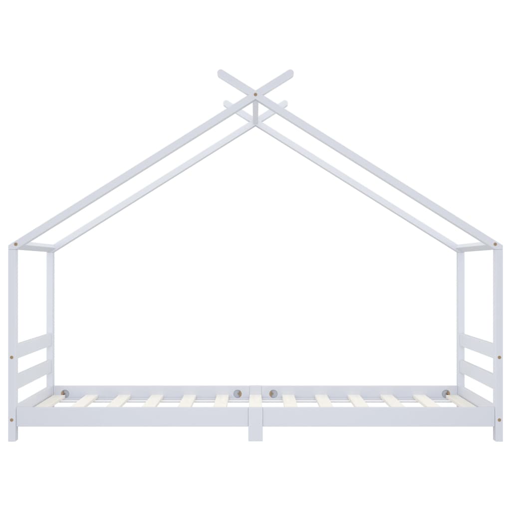 vidaXL fehér tömör fenyőfa gyerekágy-keret 90 x 200 cm