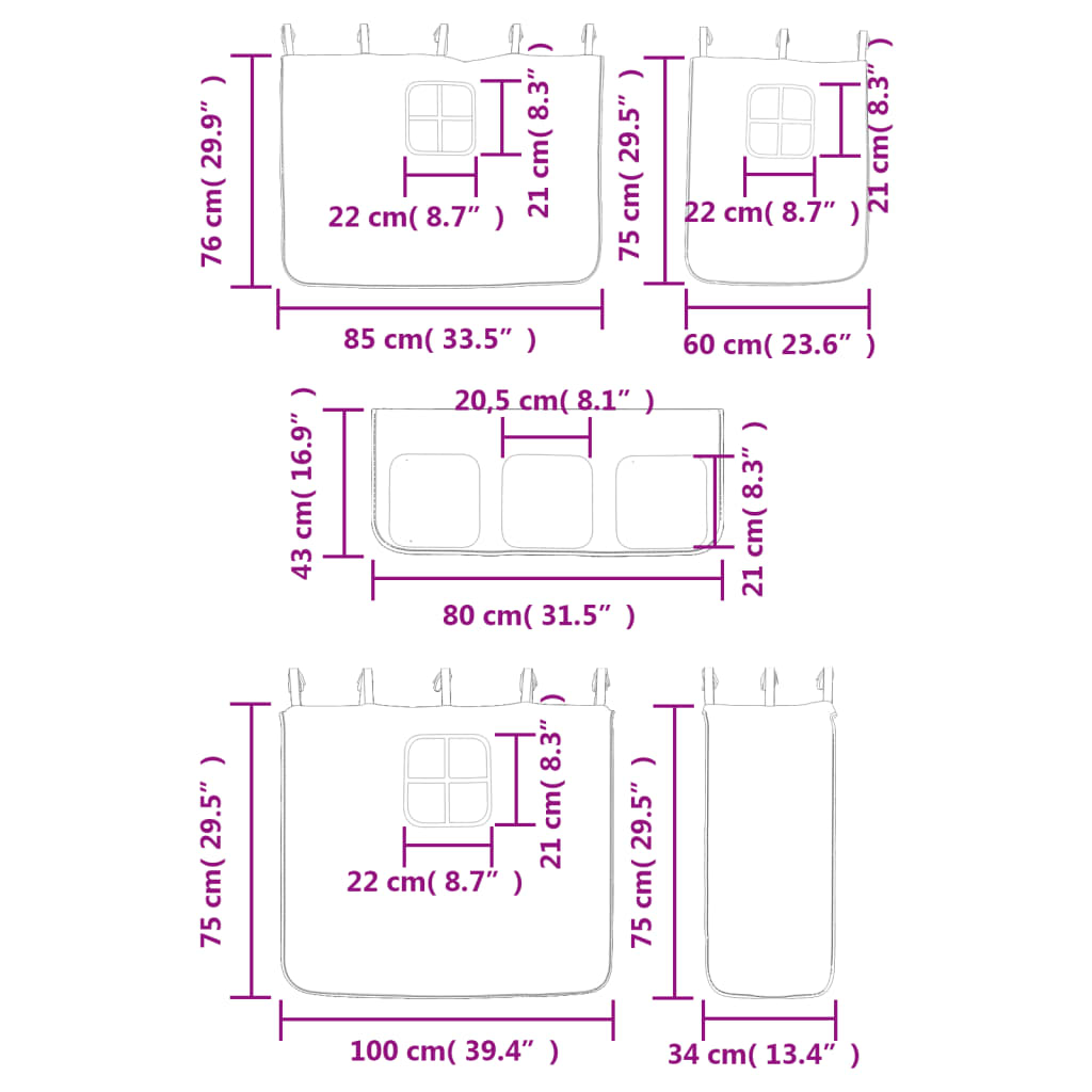 vidaXL fehér-fekete tömör fenyő gyerek galériaágy függönnyel 80x200 cm