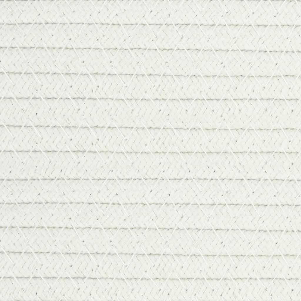 vidaXL barna és fehér pamut tárolókosár fedéllel Ø40 x 35 cm