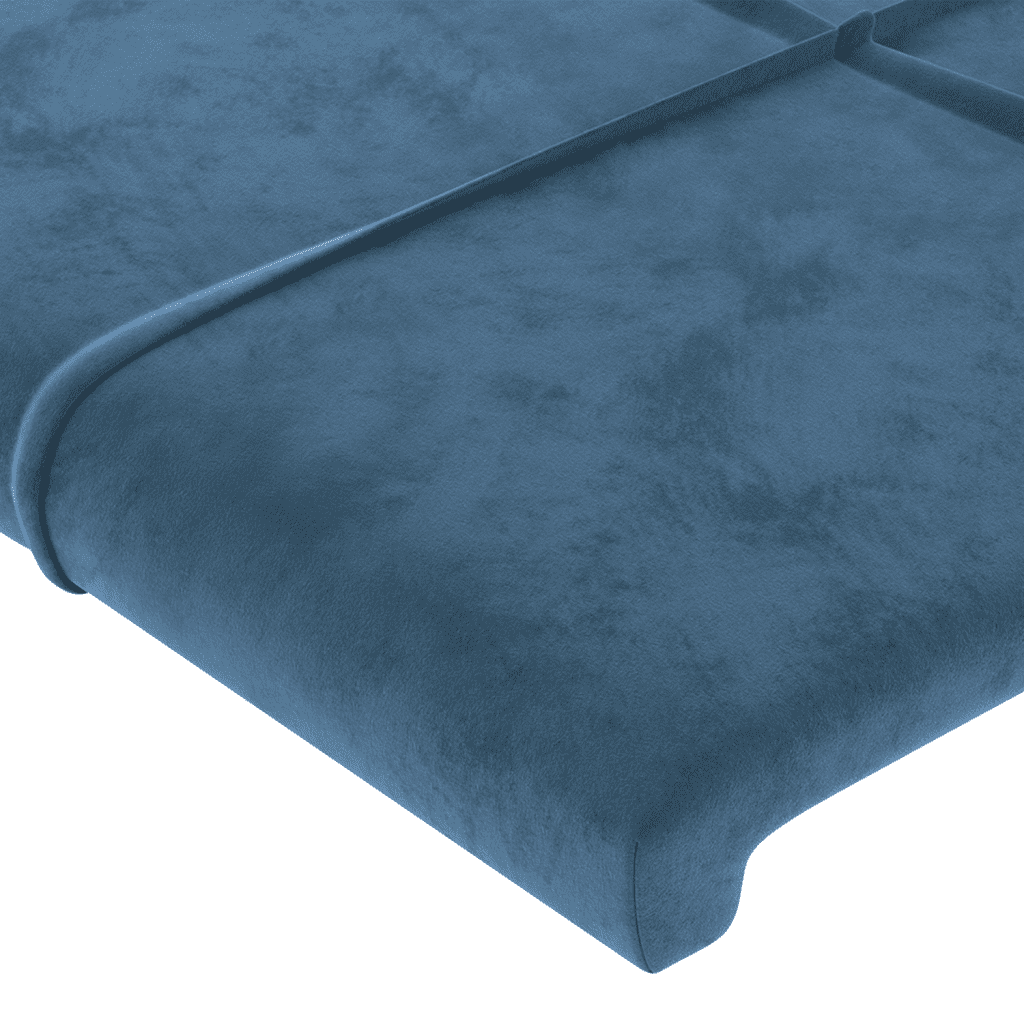 vidaXL sötétkék bársony rugós ágy matraccal 100 x 200 cm
