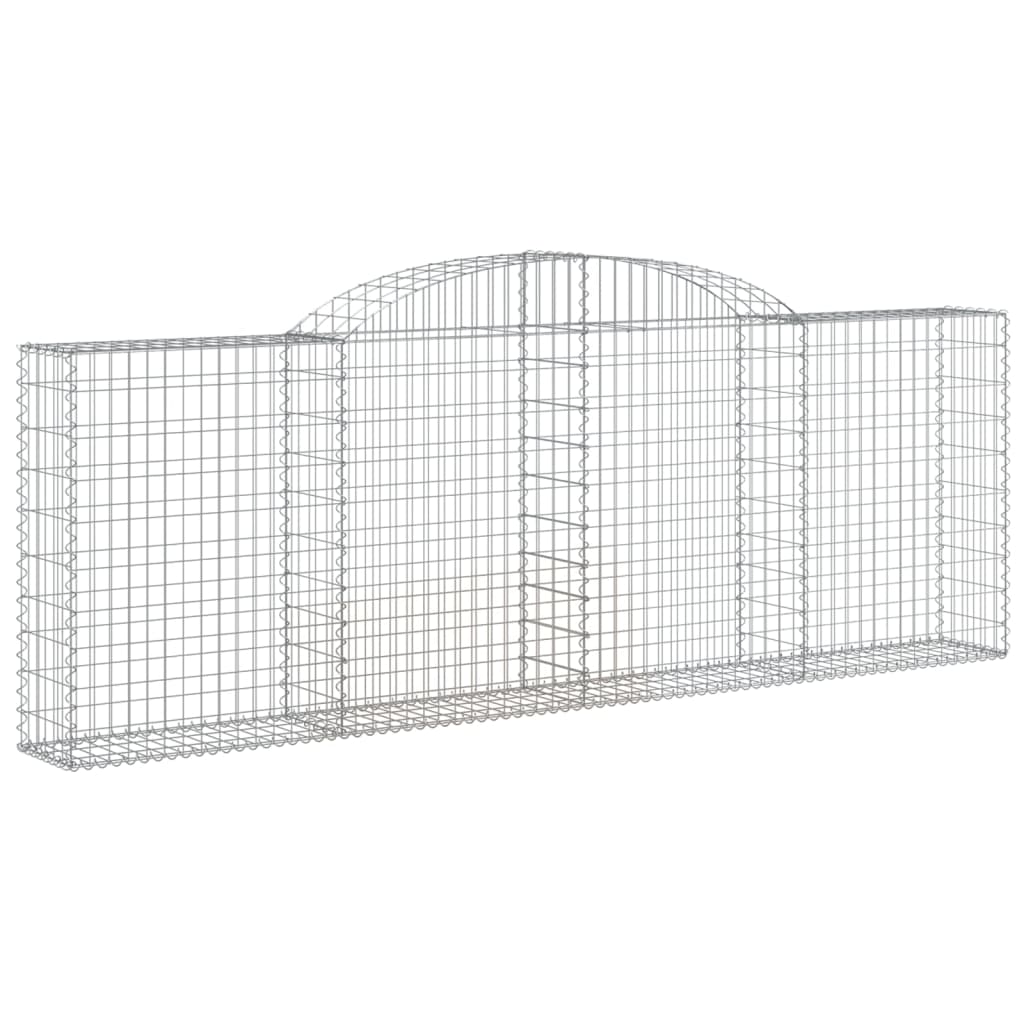 vidaXL 13 db íves horganyzott vas gabion kosár 300 x 30 x 100/120 cm