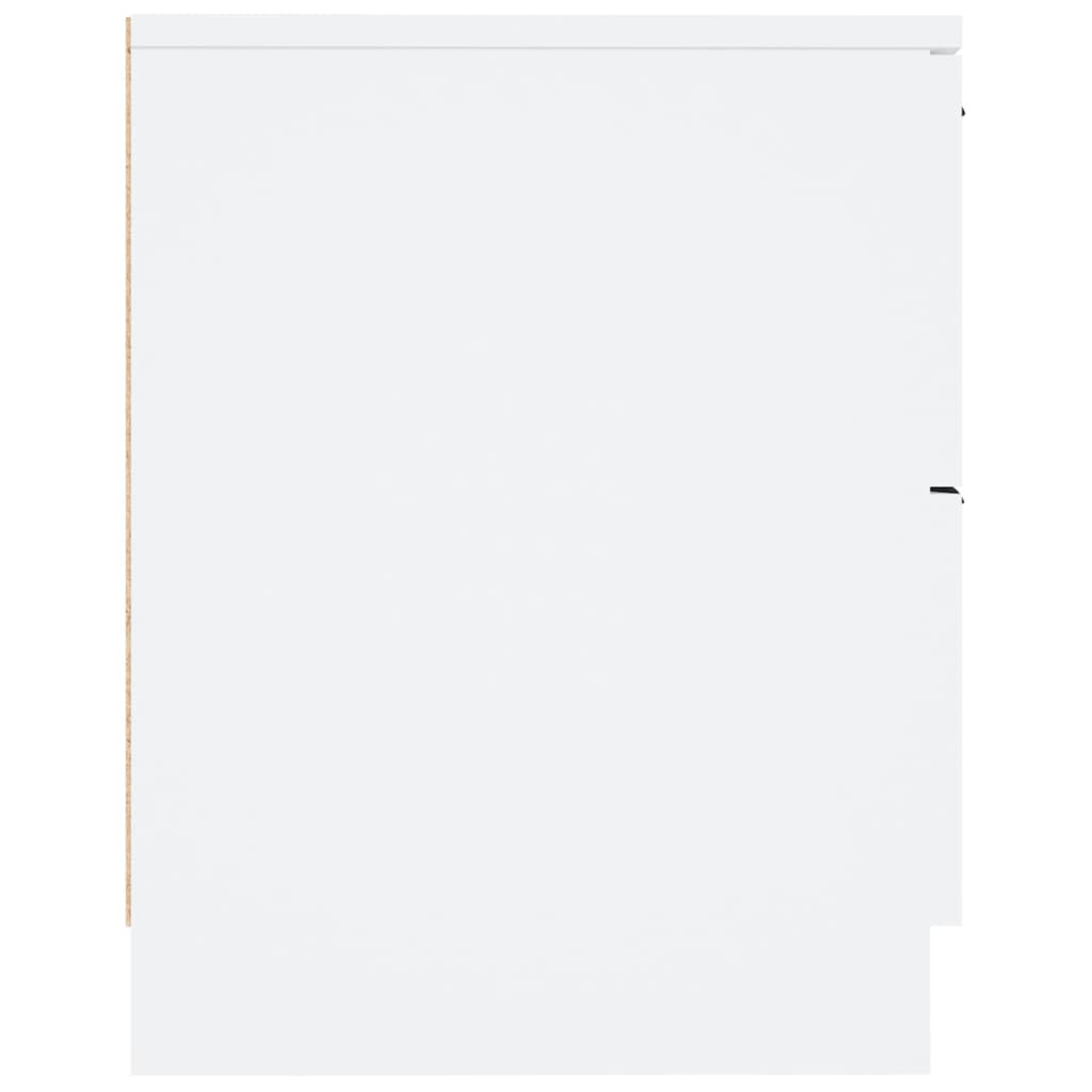 vidaXL 2 db fehér szerelt fa éjjeliszekrény