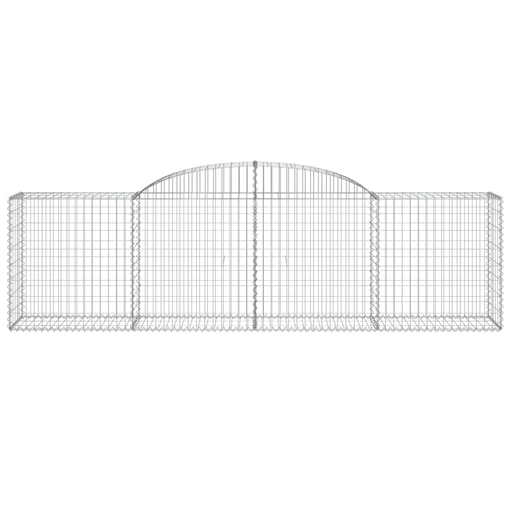 vidaXL 11 db íves horganyzott vas gabion kosár 300x50x80/100 cm