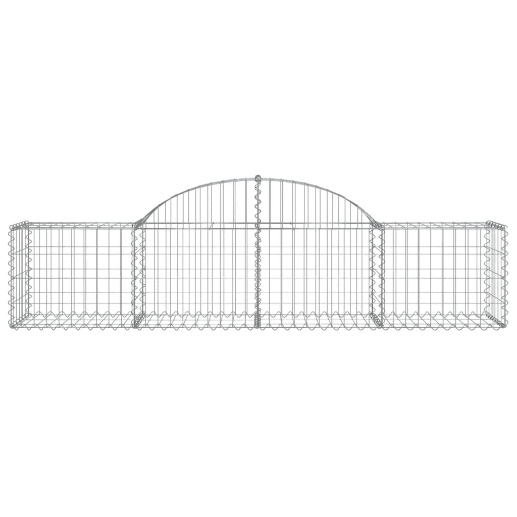 vidaXL 12 db íves horganyzott vas gabion kosár 200x50x40/60 cm