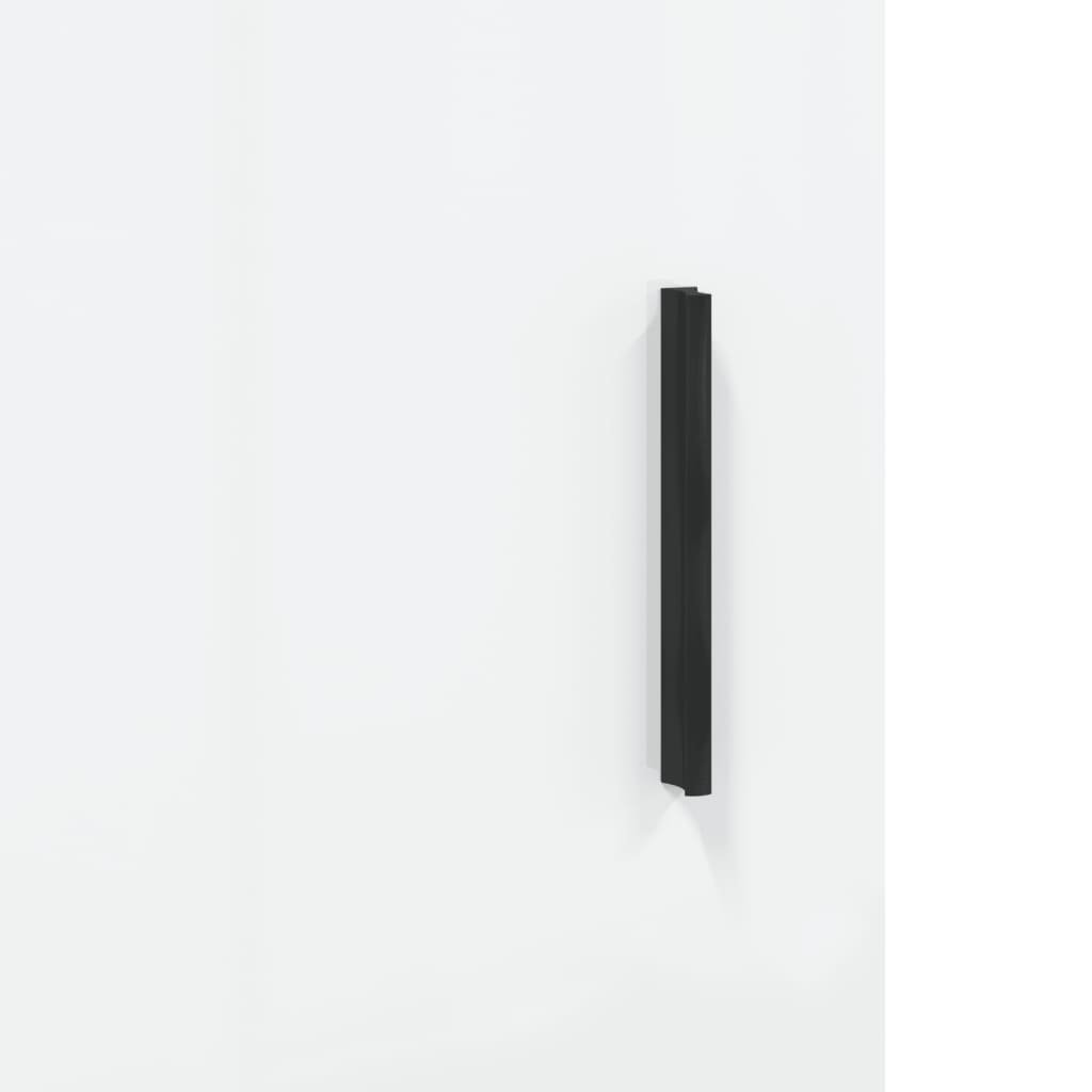 vidaXL magasfényű fehér szerelt fa fali szekrény 34,5x34x90 cm