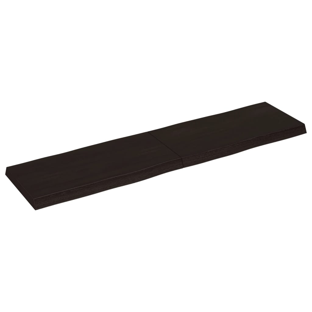 vidaXL sötétbarna kezelt tömör asztallap 160x40x(2-6) cm