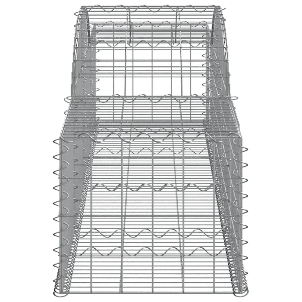 vidaXL 5 db íves horganyzott vas gabion kosár 300x50x40/60 cm