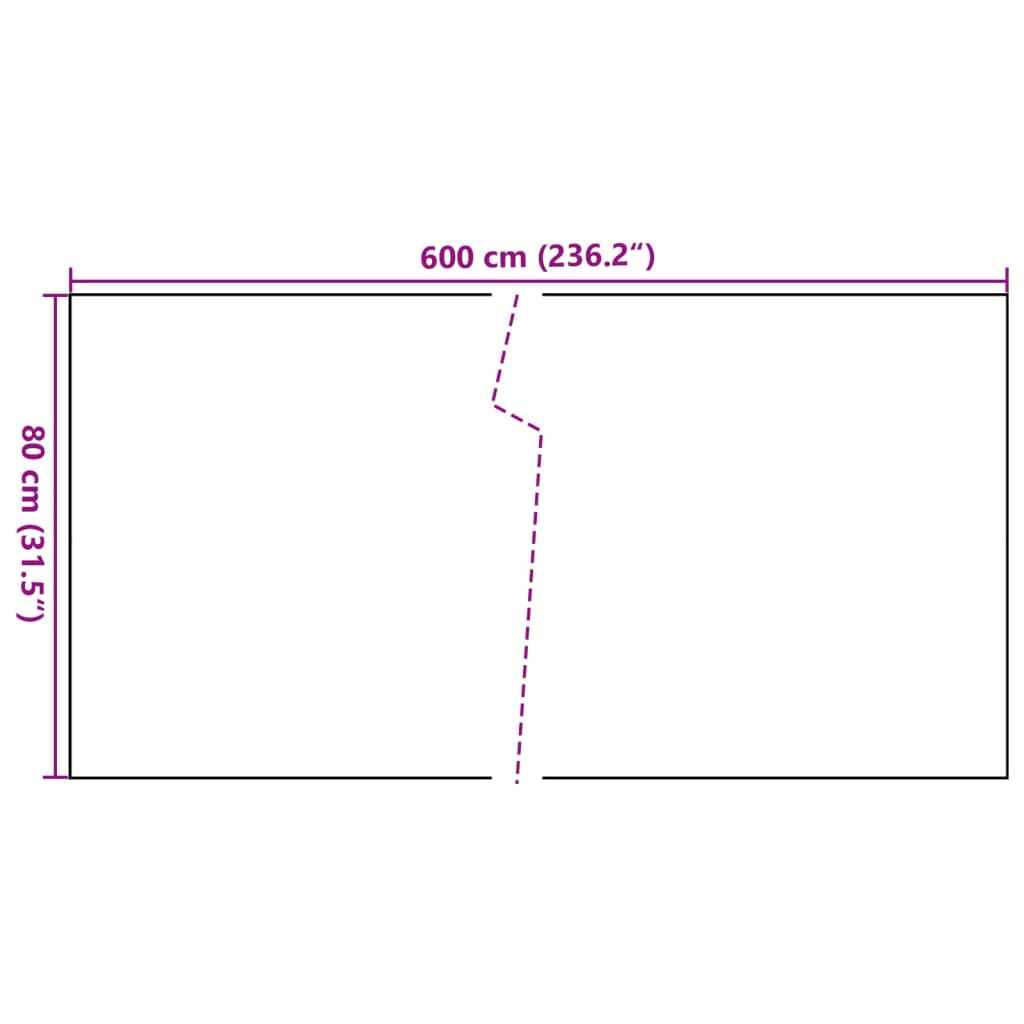 vidaXL antracitszürke polyrattan erkélyparaván 600x80 cm