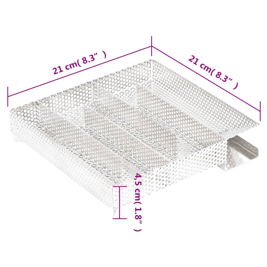 vidaXL horganyzott acél BBQ füstölőkemence hidegfüst generátorral