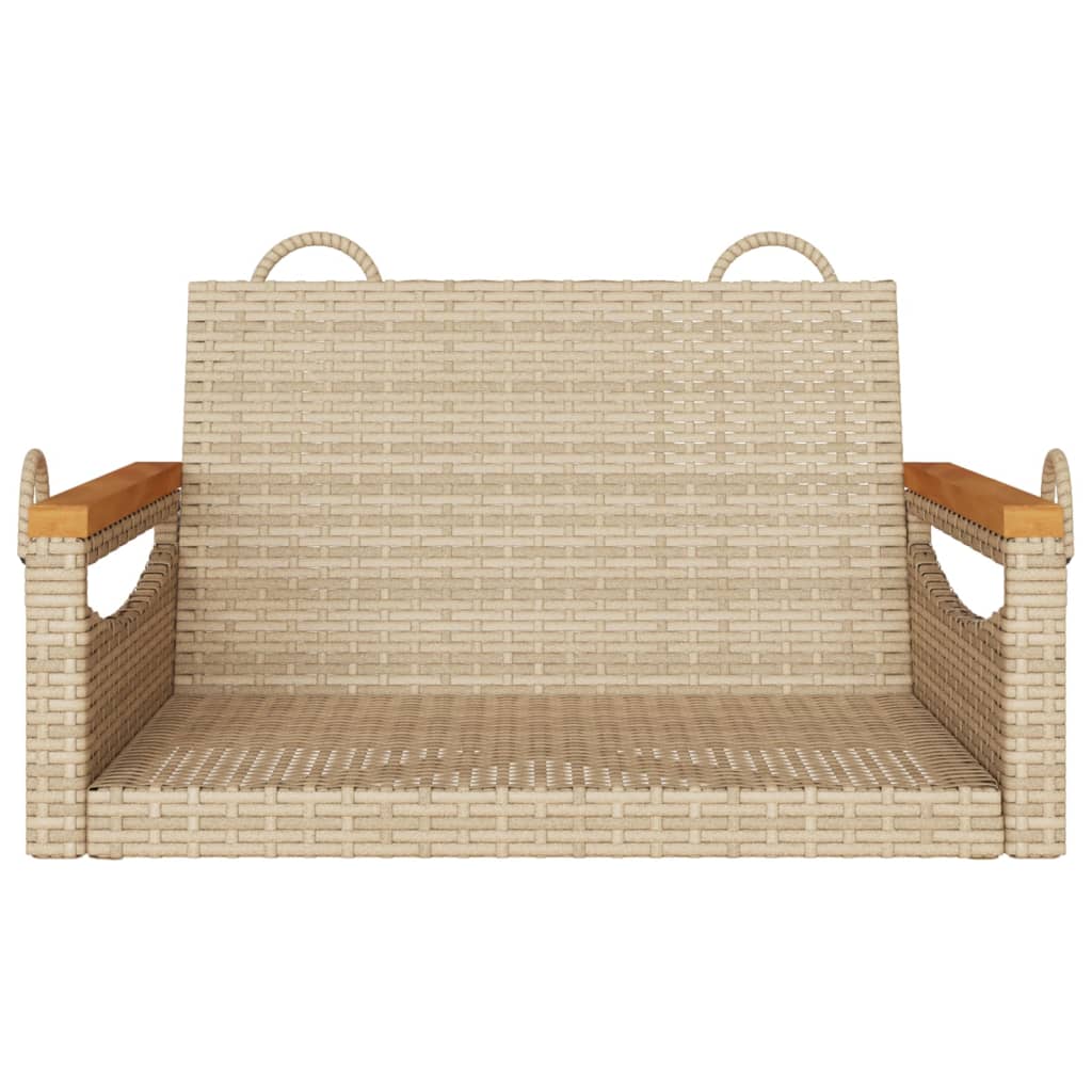 vidaXL bézs polyrattan hintapad 63 x 62 x 40 cm