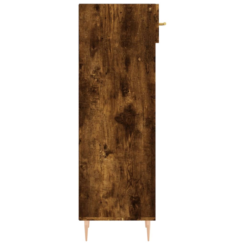 vidaXL füstös tölgyszínű szerelt fa cipőszekrény 30 x 35 x 105 cm
