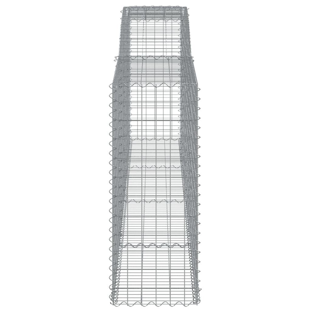 vidaXL 9 db íves horganyzott vas gabion kosár 400x50x120/140 cm