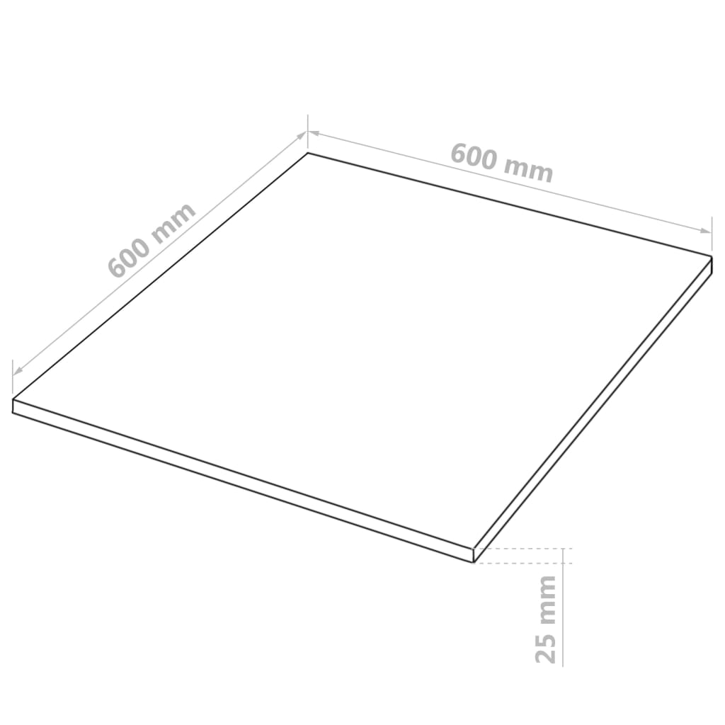 vidaXL 2 db négyzet alakú MDF-lap 60x60 cm 25 mm