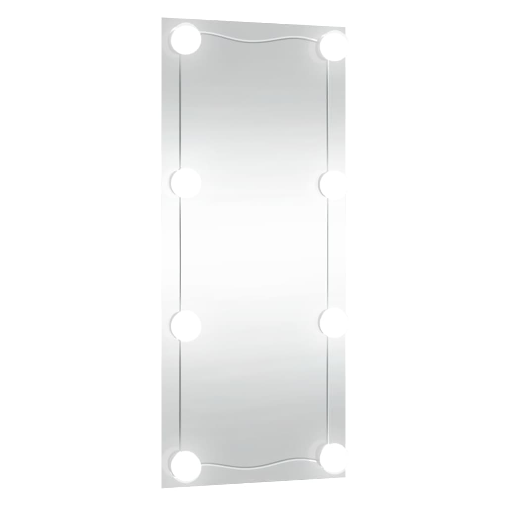 vidaXL téglalap alakú üveg falitükör LED fényekkel 40 x 80 cm