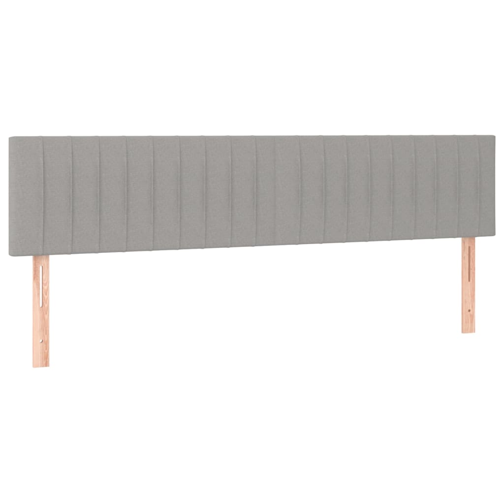 vidaXL világosszürke szövet LED-es fejtámla 180x5x78/88 cm