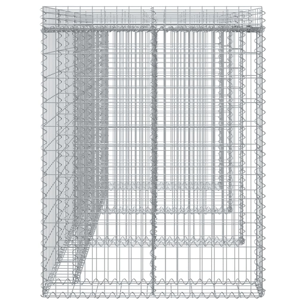 vidaXL horganyzott vas gabionkosár szemeteskukához 270 x 91 x 120 cm