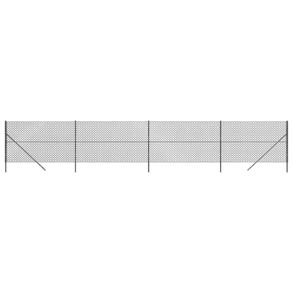 vidaXL antracitszürke drótkerítés 1,6 x 10 m