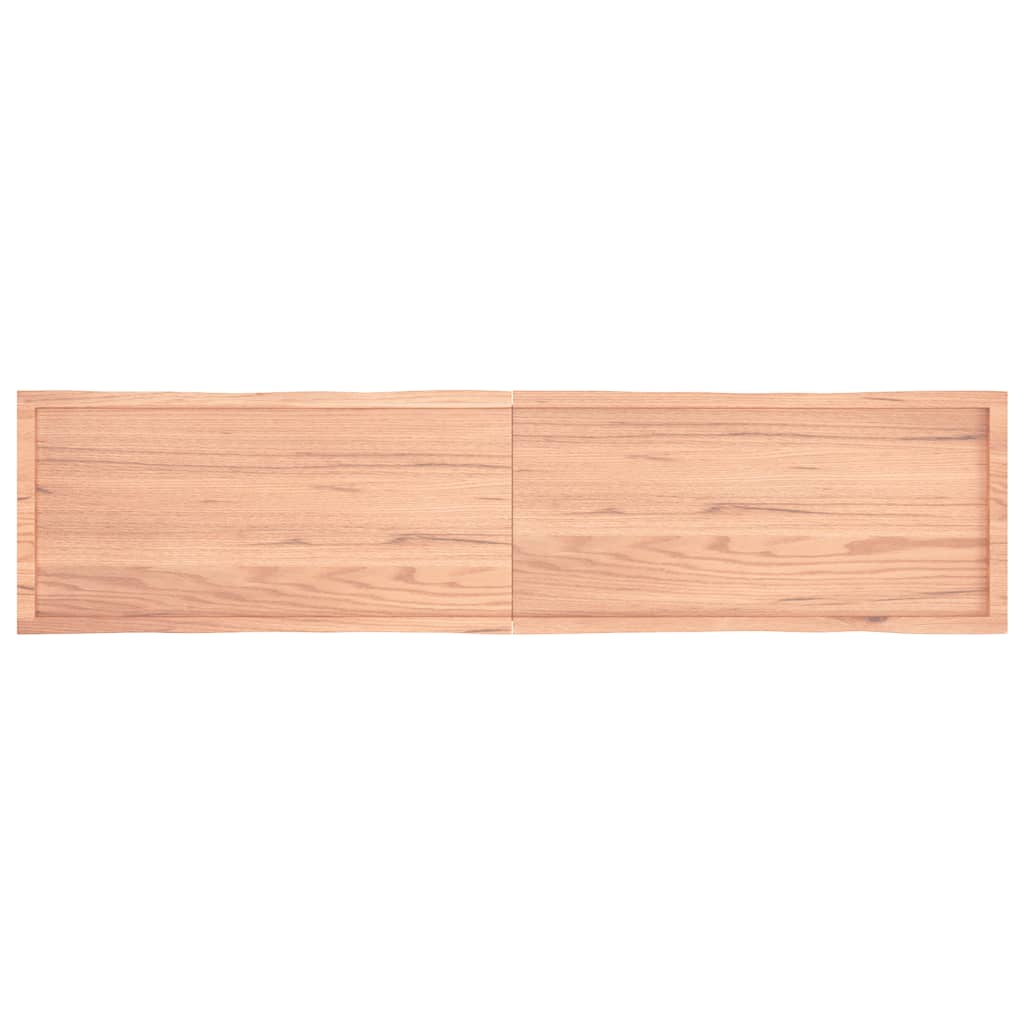 vidaXL világosbarna kezelt tömör asztallap 220x50x(2-6) cm