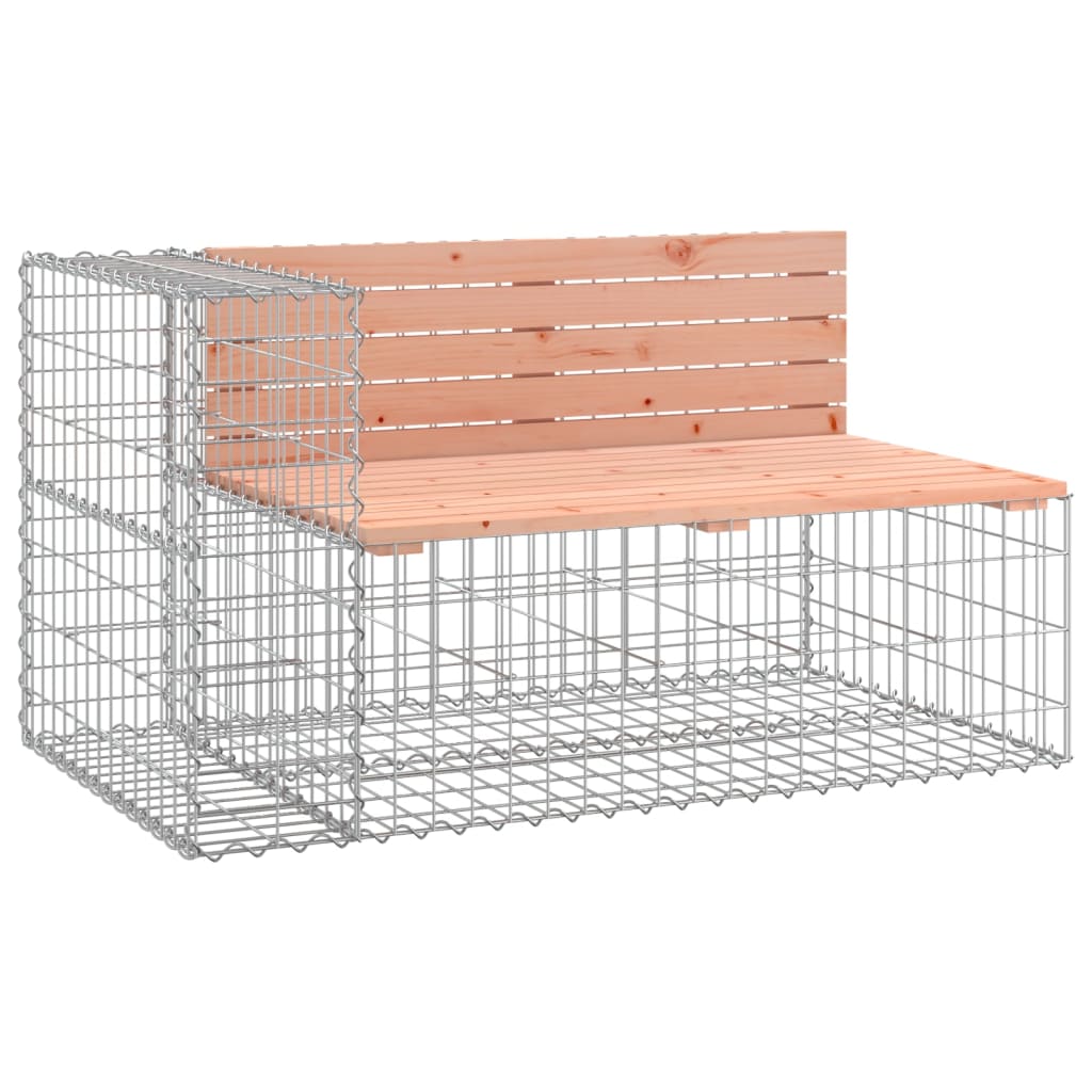 vidaXL tömör duglászfenyő gabion kerti pad 122 x 71 x 65,5 cm