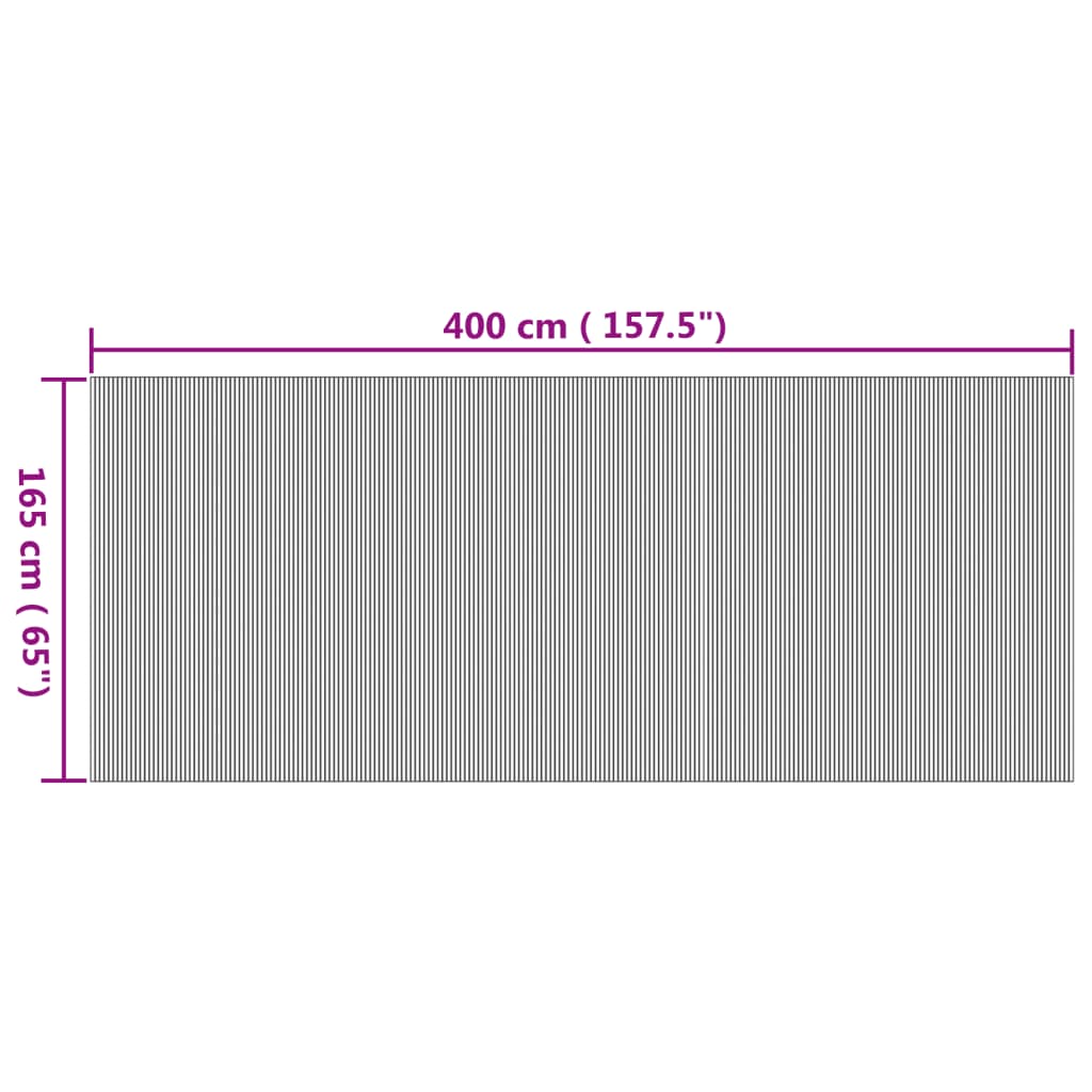 vidaXL természetes színű bambusz térelválasztó 165 x 400 cm