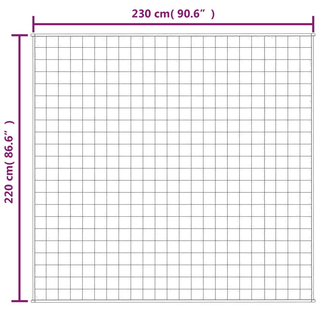 vidaXL kék szövet súlyozott takaró 220 x 230 cm 15 kg