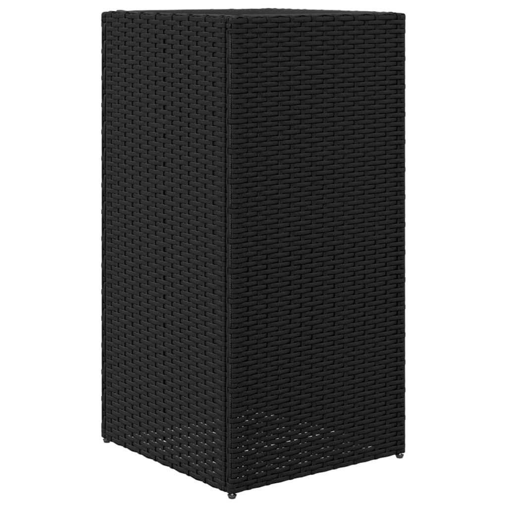 vidaXL 2 db fekete polyrattan kerti ültetőláda 40x40x80 cm