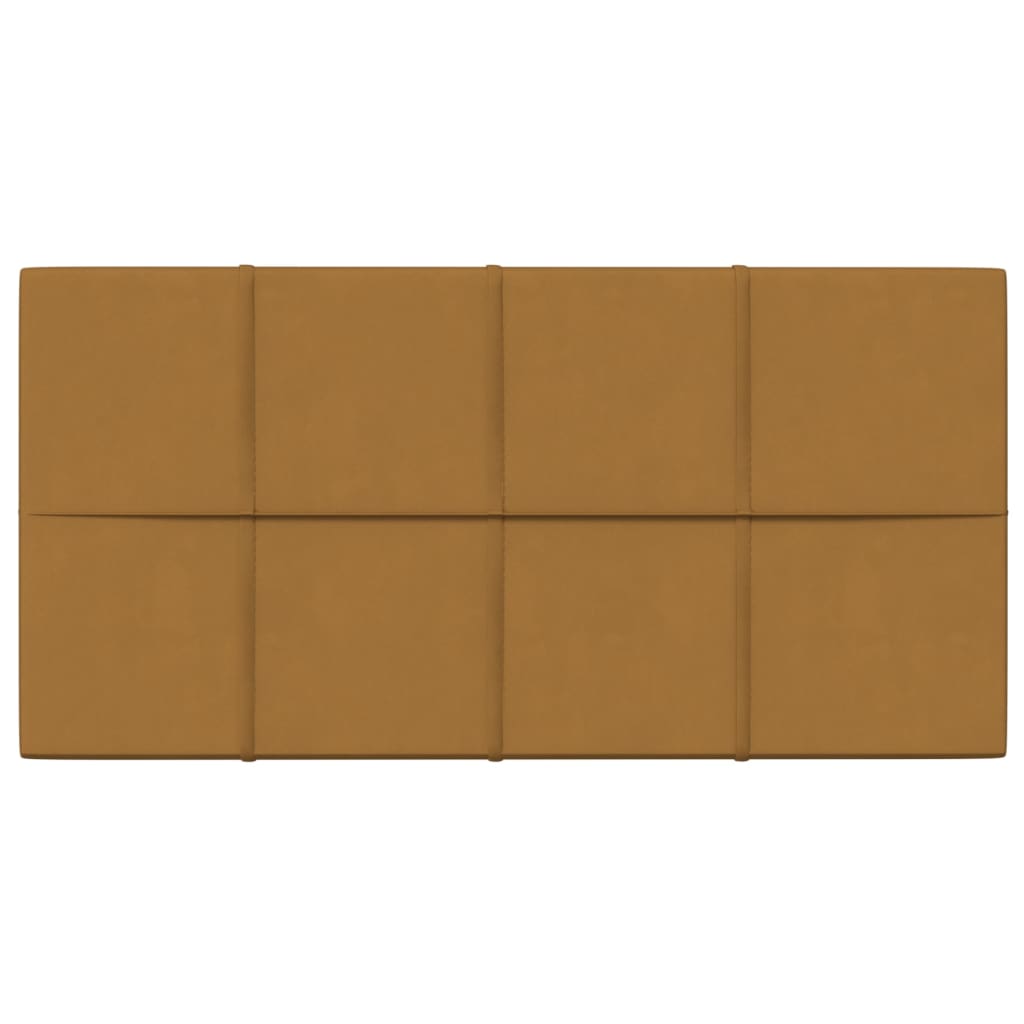 vidaXL 12 db barna bársony fali panel 60x30 cm 2,16 m²