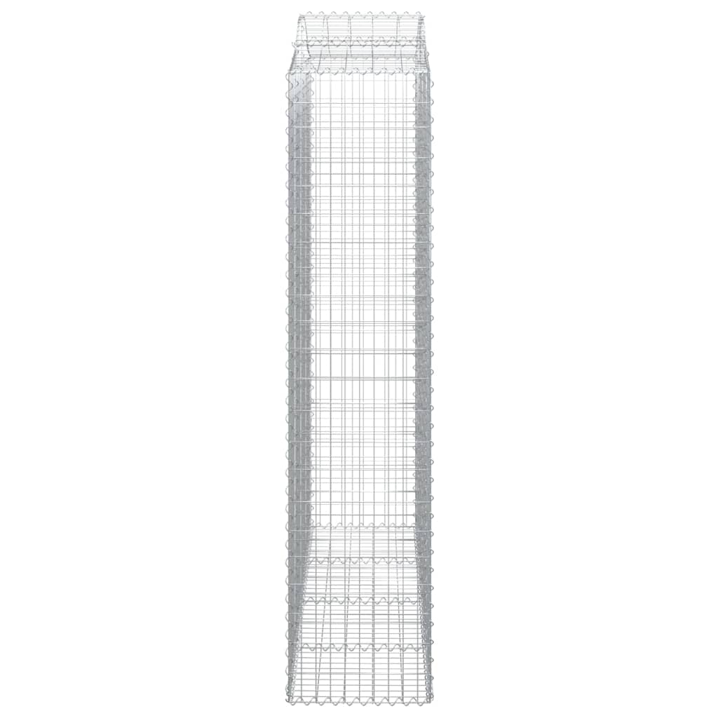 vidaXL 11 db íves horganyzott vas gabion kosár 200x50x220/240 cm