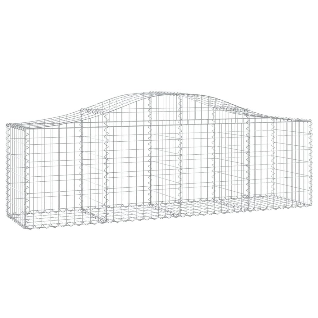 vidaXL íves horganyzott vas gabion kosár 200x50x60/80 cm