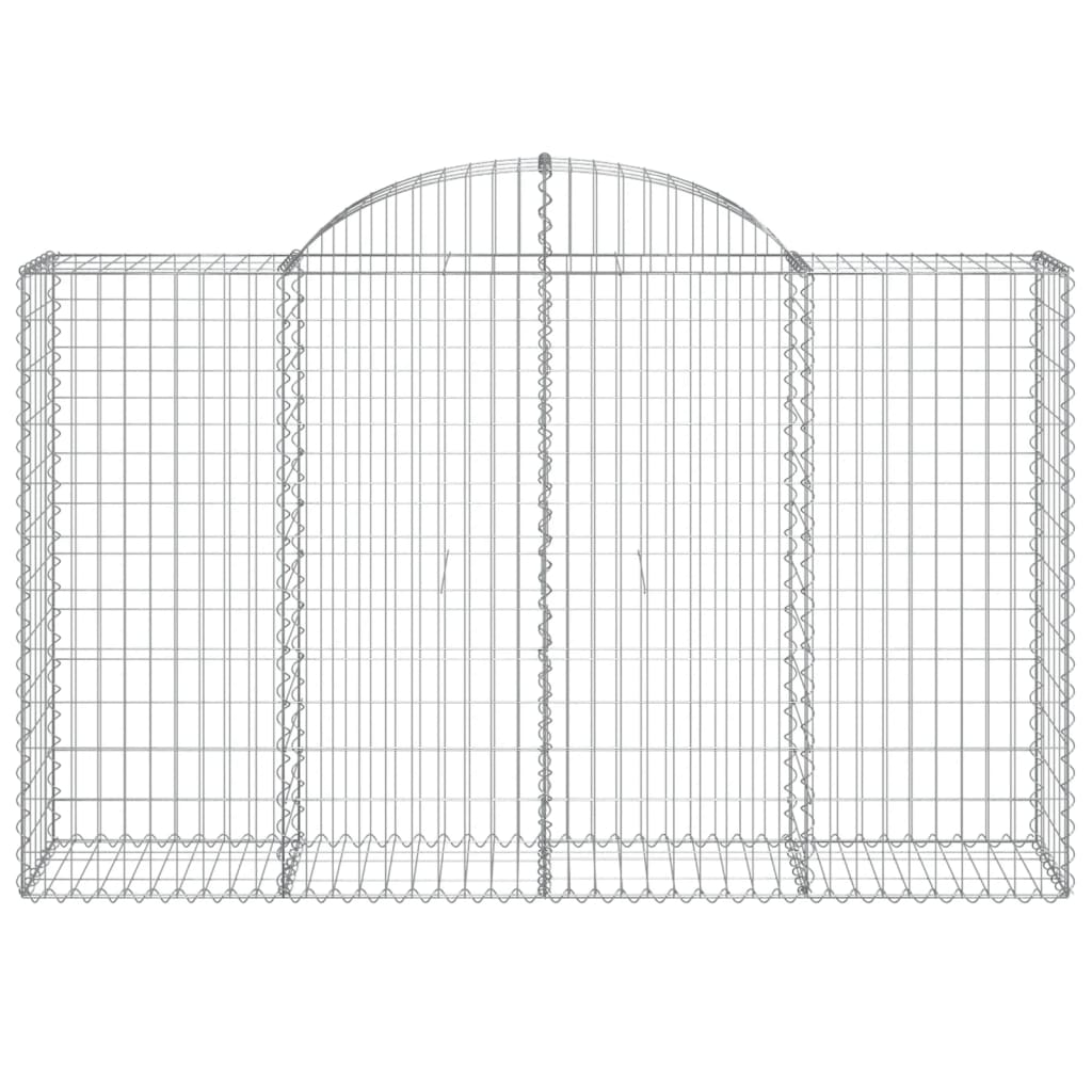 vidaXL 9 db íves horganyzott vas gabion kosár 200x50x120/140 cm