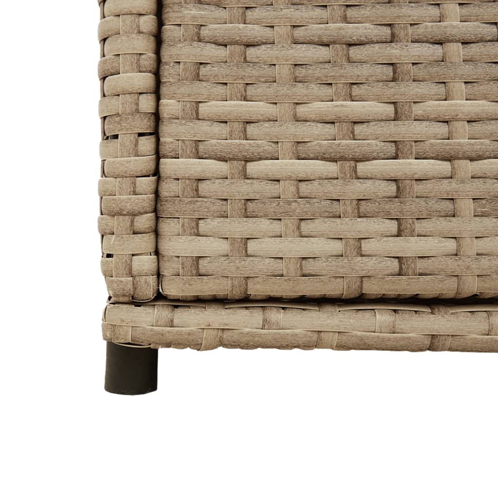 vidaXL bézs polyrattan kerti tárolószekrény 105 x 55 x 113 cm