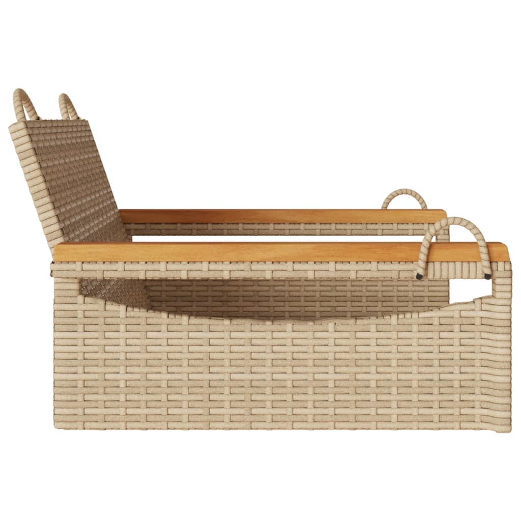 vidaXL bézs polyrattan hintapad 63 x 62 x 40 cm