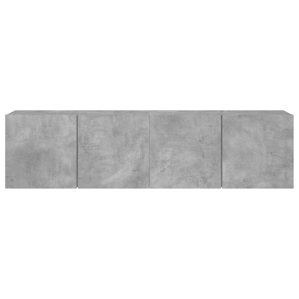 vidaXL 2 db betonszürke falra szerelhető TV-szekrény 80 x 30 x 41 cm