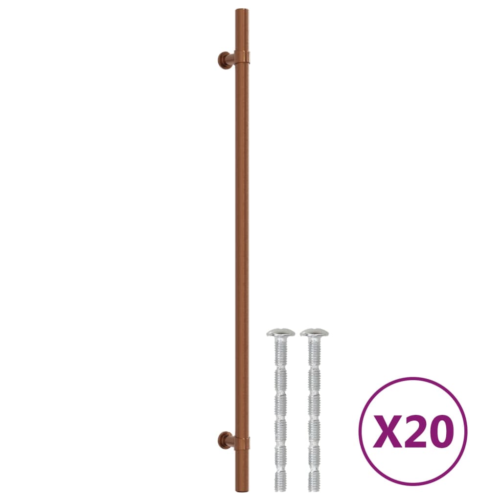 vidaXL 20 db bronz rozsdamentes acél szekrényfogantyú 320 mm