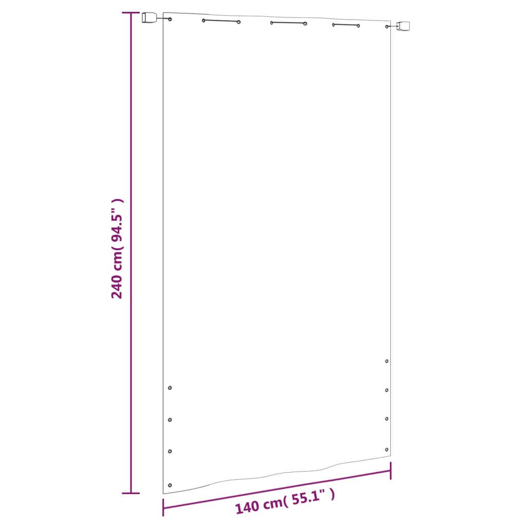 vidaXL bézs oxford-szövet erkélyparaván 140 x 240 cm