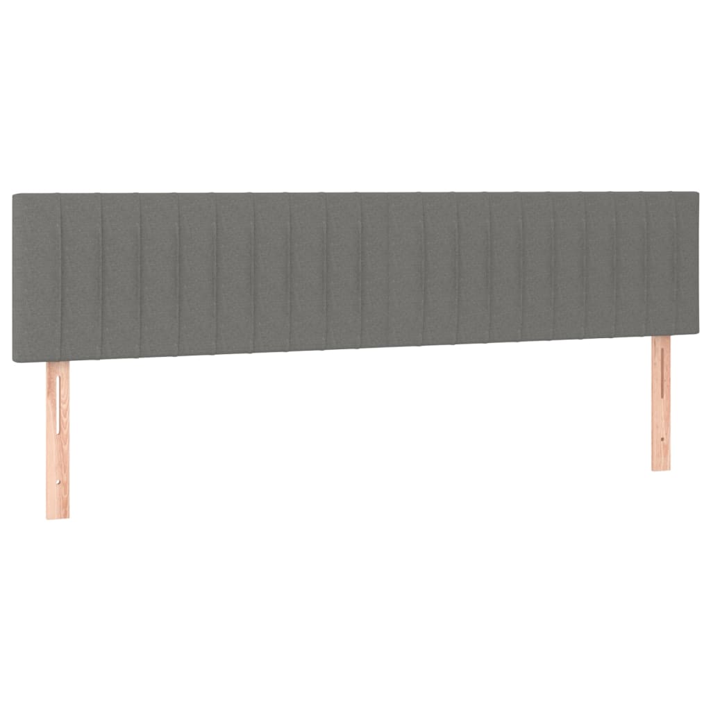 vidaXL 2 db sötétszürke szövet fejtámla 100x5x78/88 cm