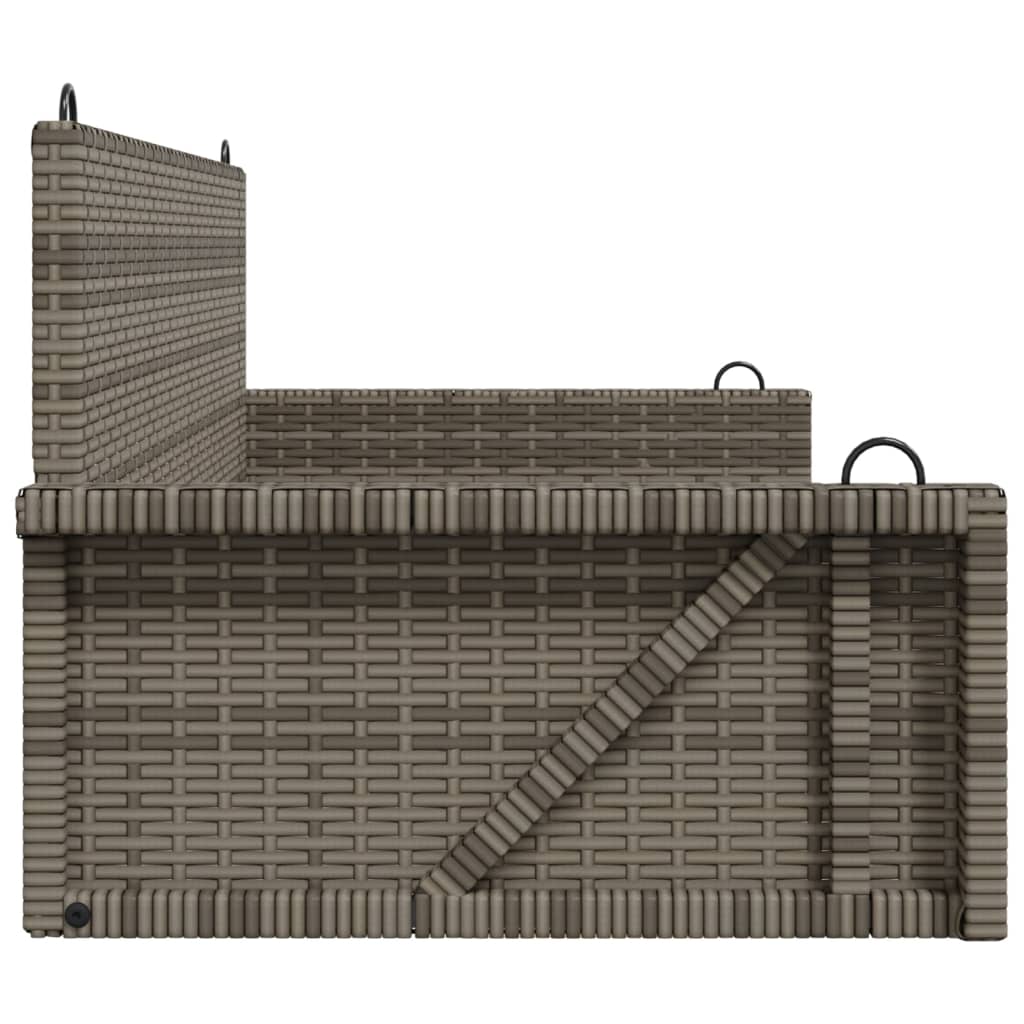 vidaXL szürke polyrattan hintapad 119x56x48 cm