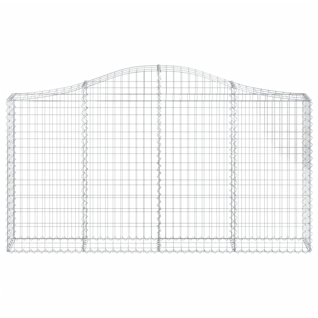 vidaXL 7 db íves horganyzott vas gabion kosár 200x30x100/120 cm