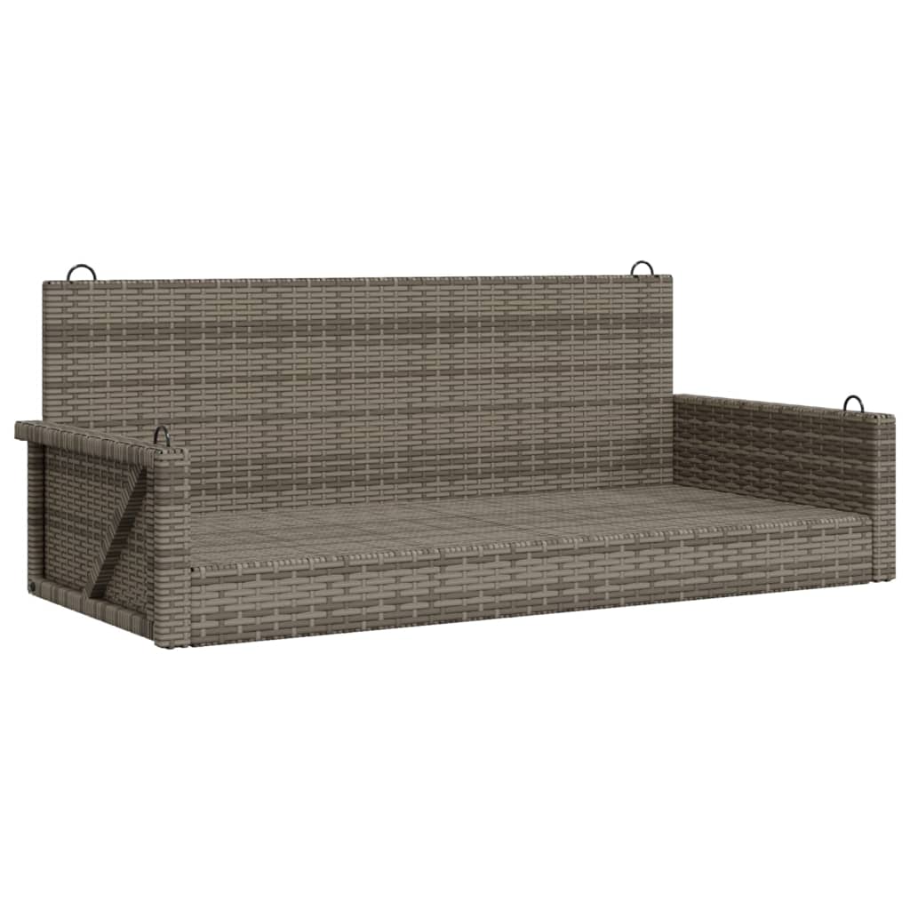 vidaXL szürke polyrattan hintapad 119x56x48 cm