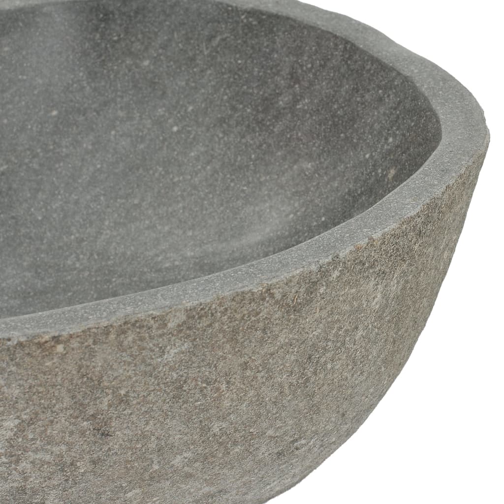vidaXL ovális folyami kő mosdókagyló (37-46) x (29-36) cm